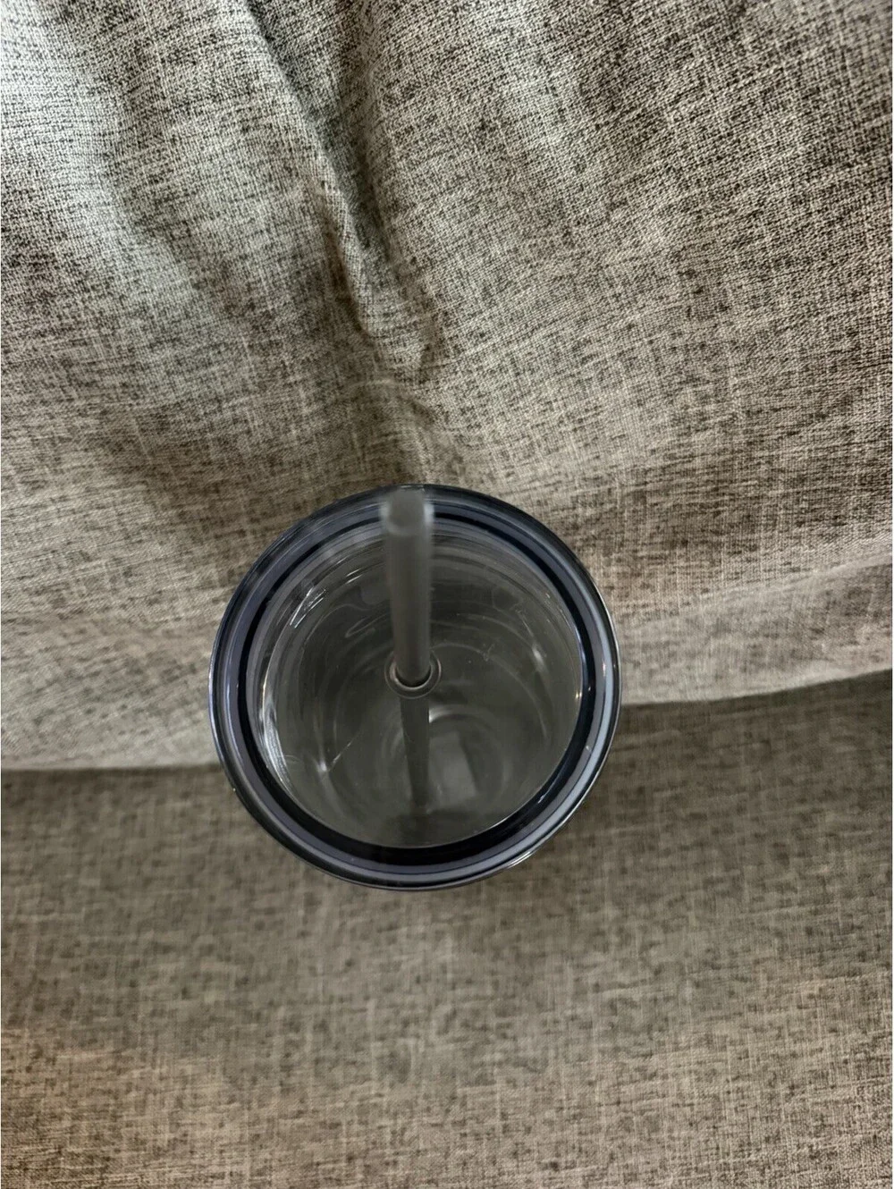 Starbucks Venti Glass Tumbler Marbled Waves With Straw 2017 Retired 20oz